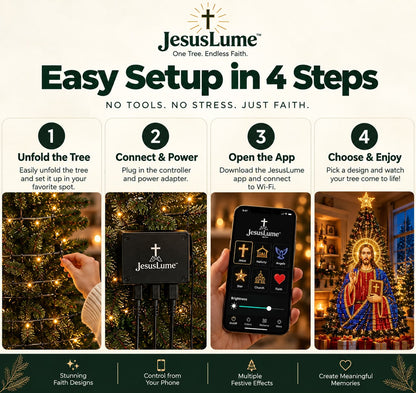 ChristGlow™ — Jesus Tree LED Lights
