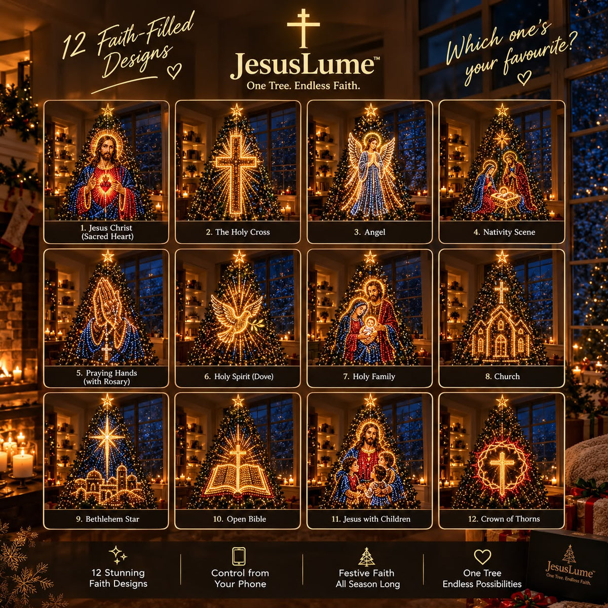 ChristGlow™ — Jesus Tree LED Lights